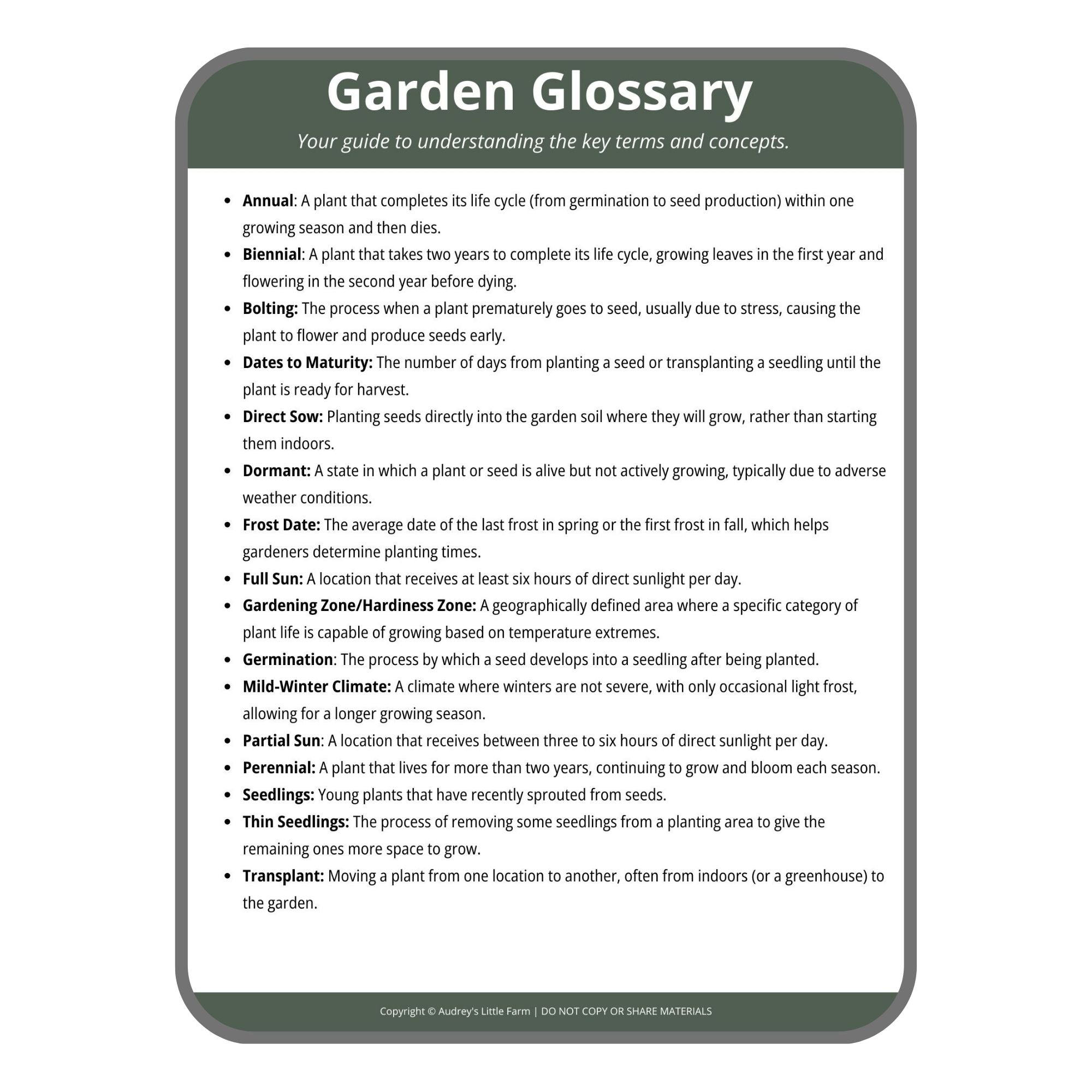 Fall Garden Guide